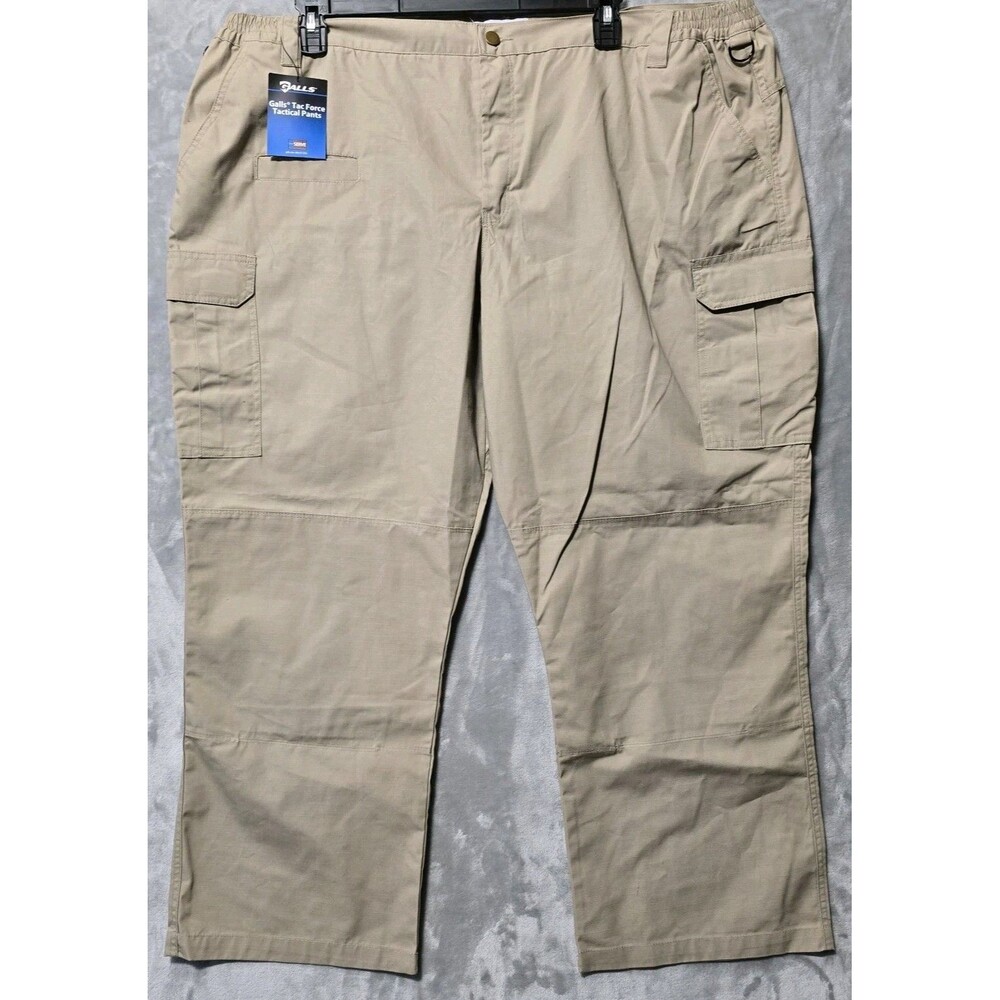 Galls Tac Force Tactical Pants 24 30 Beige Utility Cargo Zip Pockets Ripstop NWT
